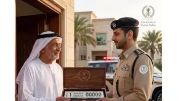 شرطة الشارقة تُسلّم أرقام المركبات المفقودة لكبار السن وذوي الإعاقة دون رسوم